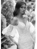 Beaded Ivory Lace Tulle Timeless Beautiful Wedding Dress